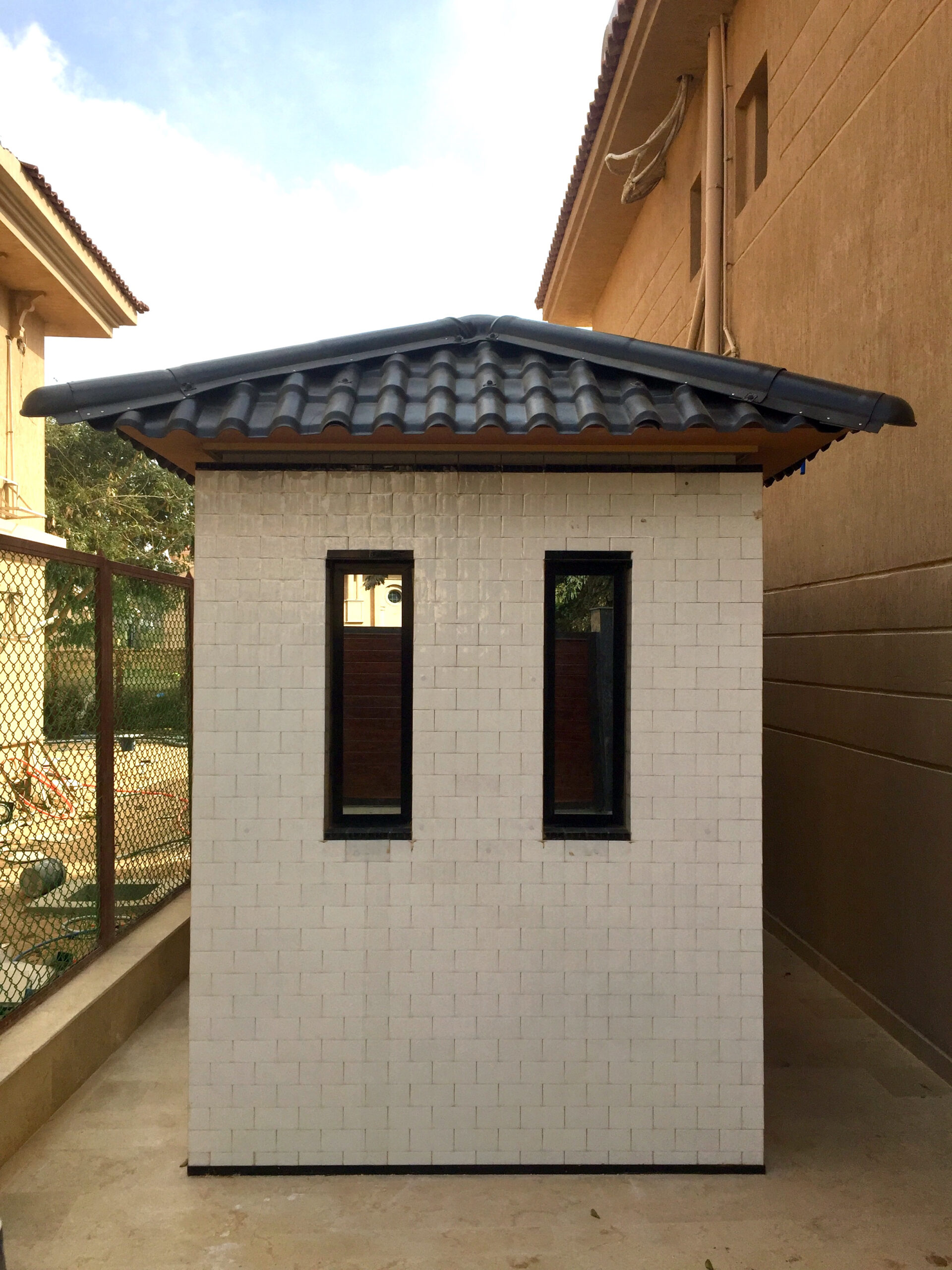 A sustainable home built by Reblox in recycled plastic blocks at Madinaty Egypt