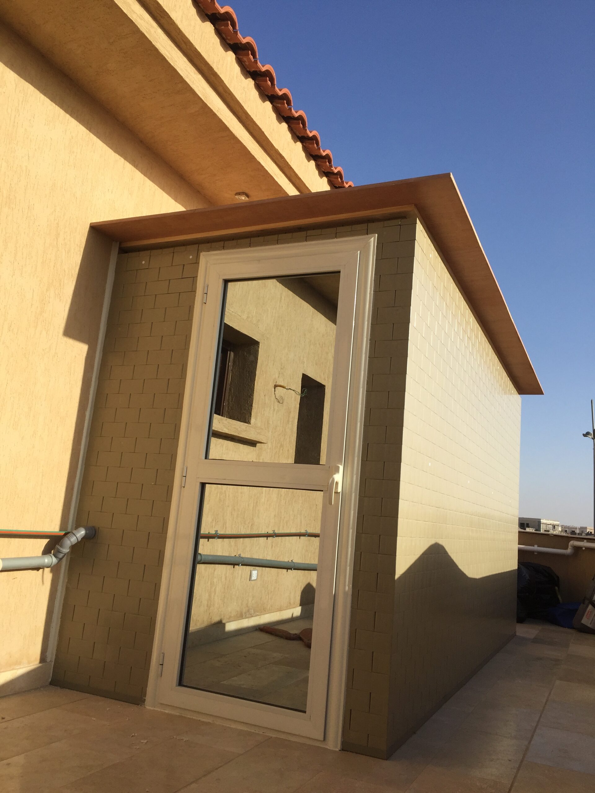 A sustainable shed created by Reblox in recycled plastic blocks at Madinaty Egypt